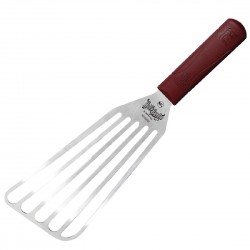 Mercer Culinary Hell's Handle hittebestendige visspatel 10x23cm - RVS blad - Rood