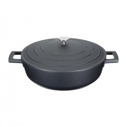 Masterclass Ondiepe Braadpan 4L - Gegoten Aluminium - Zwart