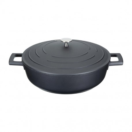 Masterclass Ondiepe Braadpan 4L - Gegoten Aluminium - Zwart