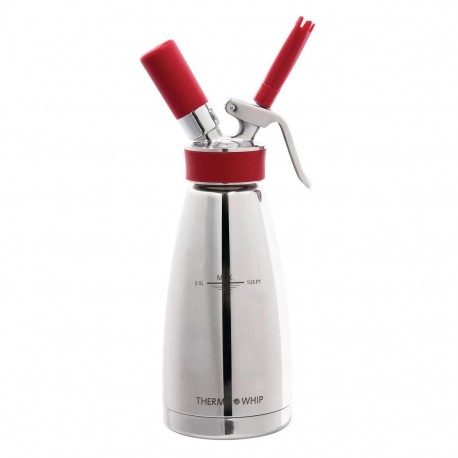 ISI Thermo slagroomspuit 0,5L – RVS Keukengerei Zilver