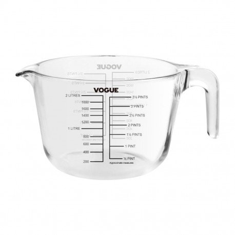 Vogue Glazen Maatkan 2375ml – Helder Borosilicaatglas voor Professioneel Gebruik