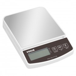 Vogue Elektronische Weegschaal 3kg – Precisie Keukenweegschaal in Zilver
