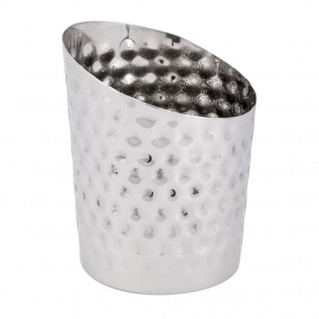 Olympia Chipbeker Gehamerd RVS – 112x95mm 480ml Zilver