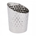 Olympia Chipbeker Gehamerd RVS – 112x95mm 480ml Zilver