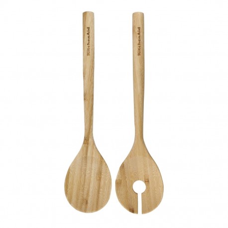 KitchenAid Bamboe Saladeserveerset - Serveervork en Serveerlepel