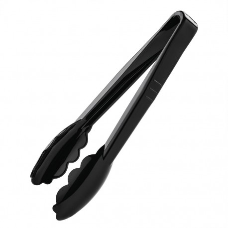 Vogue tangen 23 cm - zwarte serveertang van polycarbonaat