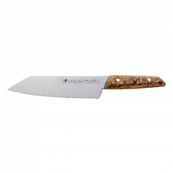Dick Vivum Gekarteld Universeelmes Rand 18cm – Staal/Bruin