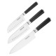 Vogue Bistro Series 3-delige messenset RVS Zwart