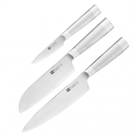 Vogue Tsuki Series 8 driedelige messenset RVS Zilver