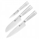 Vogue Tsuki Series 8 driedelige messenset RVS Zilver
