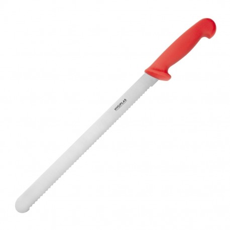 Hygiplas Kartelmes Rood 30cm - RVS Koksmes voor Rauw Vlees