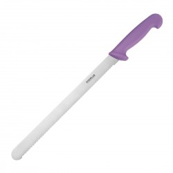 Hygiplas Slicer Gekarteld Paars 30cm – RVS Broodmes voor Allergenen