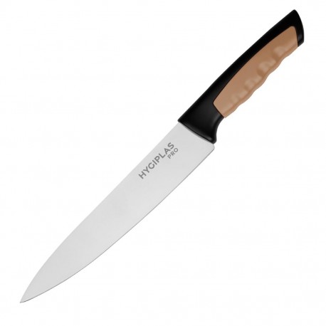 Hygiplas Pro koksmes bruin 21,5 cm - RVS mes voor groente