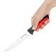 Hygiplas Pro Uitbeenmes Rood 15cm - RVS met Antislip Handgreep