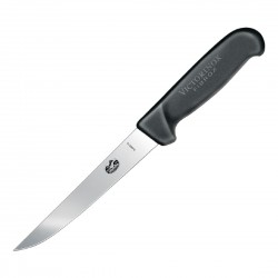 Victorinox Fibrox recht uitbeenmes 12,5cm - Carbon RVS Zwart