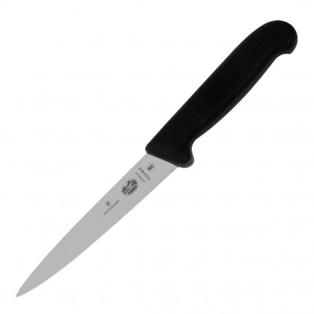 Victorinox Fibrox flexibel fileermes 15cm - Carbon RVS - Zwart