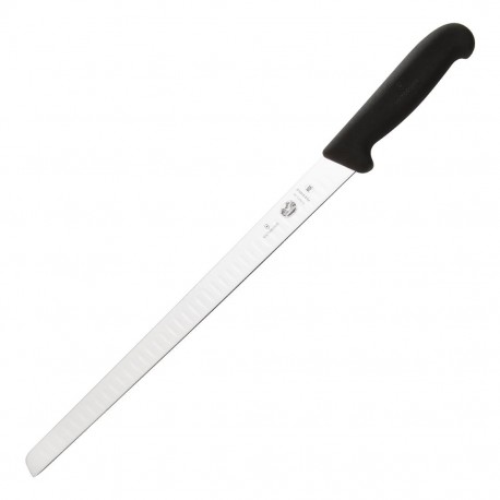 Victorinox Fibrox gegolfd zalmmes 30,5cm – Zwart