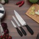 Vogue 3-delige Messenset met Soft-Grip Handvat - Zwart