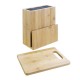 Vogue 5-delige Soft-Grip Messenset met Messenblok en Bamboe Snijplank