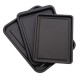 Nisbets Essentials anti-aanbak bakplaten set van 3 - zwart staal