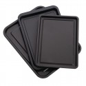Nisbets Essentials anti-aanbak bakplaten set van 3 - zwart staal