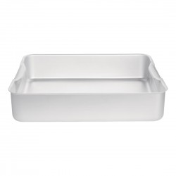 Vogue extra diepe aluminium braadslede 47cm - zilver
