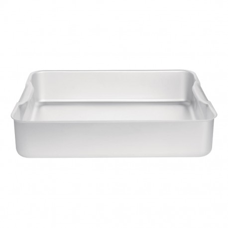 Vogue extra diepe aluminium braadslede 47cm - zilver