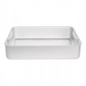 Vogue extra diepe aluminium braadslede 47cm - zilver