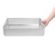 Vogue extra diepe aluminium braadslede 47cm - zilver