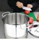Nisbets Essentials RVS inductie kookpan 24cm 5,6L - Zilver