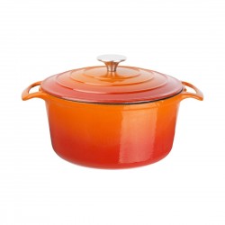 Vogue Ronde Braadpan Gietijzer Oranje 20,5(Ø)cm – 3,2L Inductie