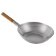 London Wok wok met platte bodem 33cm - Zacht staal - Zilver