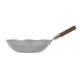 London Wok wok met platte bodem 33cm - Zacht staal - Zilver