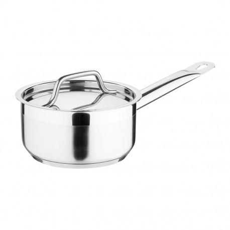 RVS Inductie Steelpan 14cm/900ml met Antiaanbaklaag - Nisbets Essentials