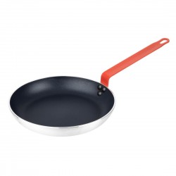 Hygiplas Aluminium Koekenpan met Teflon Platinum Plus Anti-aanbaklaag – Rode Handgreep 28cm