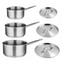 Speciale aanbieding - Vogue steelpanset (3 stuks) RVS Zilver