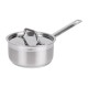 Nisbets Essentials roestvrijstalen steelpan met deksel 16 cm