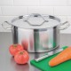 Nisbets Essentials inductie kookpan 32cm 12L - RVS smoorpan met deksel
