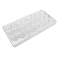 Schneider chocoladevorm hart - polycarbonaat, 24 stuks