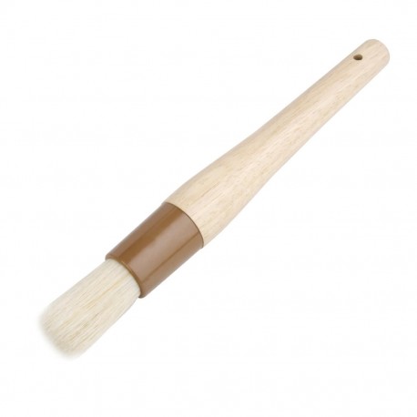 Vogue ronde bakkwast 4,5cm - houten handvat, bruin