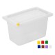 Hygiplas Click PP GN-bak 1/4 met deksel & 7 HACCP-kleurclips 150 mm 3,7L (4 stuks)