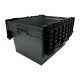 Vogue Kunststof Transportkrat met Vast Deksel 600x400x320mm - Zwart