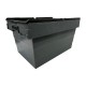 Vogue Kunststof Transportkrat met Vast Deksel 600x400x320mm - Zwart