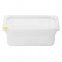 Hygiplas Click PP GN-bak 1/4 met deksel & 7 HACCP-kleurclips 100 mm 2,5L - set van 4