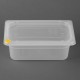 Hygiplas Click PP GN-bak 1/4 met deksel & 7 HACCP-kleurclips 100 mm 2,5L - set van 4