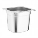 Vogue RVS gastronormbak set met deksels 1/6 150mm (6 stuks)