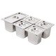 Vogue RVS Gastronorm Bakken Set 1/3 en 4 x 1/6 Met Deksels - Zilver