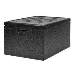 Vogue geïsoleerde EPP-voedseltransportdoos 81L – zwart, voor patisserie trays 400x600mm