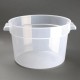 Vogue polypropyleen ronde vershoudbak 10L - helder