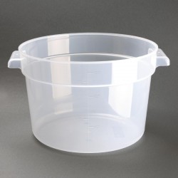 Vogue polypropyleen ronde vershoudbak 10L - helder